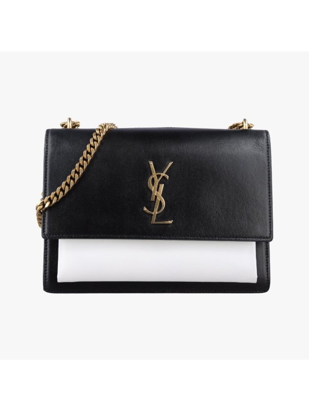 Saint Laurent Sunset Black White Leather